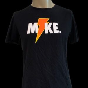 BOYS NIKE AIR JORDAN GATORADE LIKE MIKE  SHIRT BLACK ORANGE BOLT